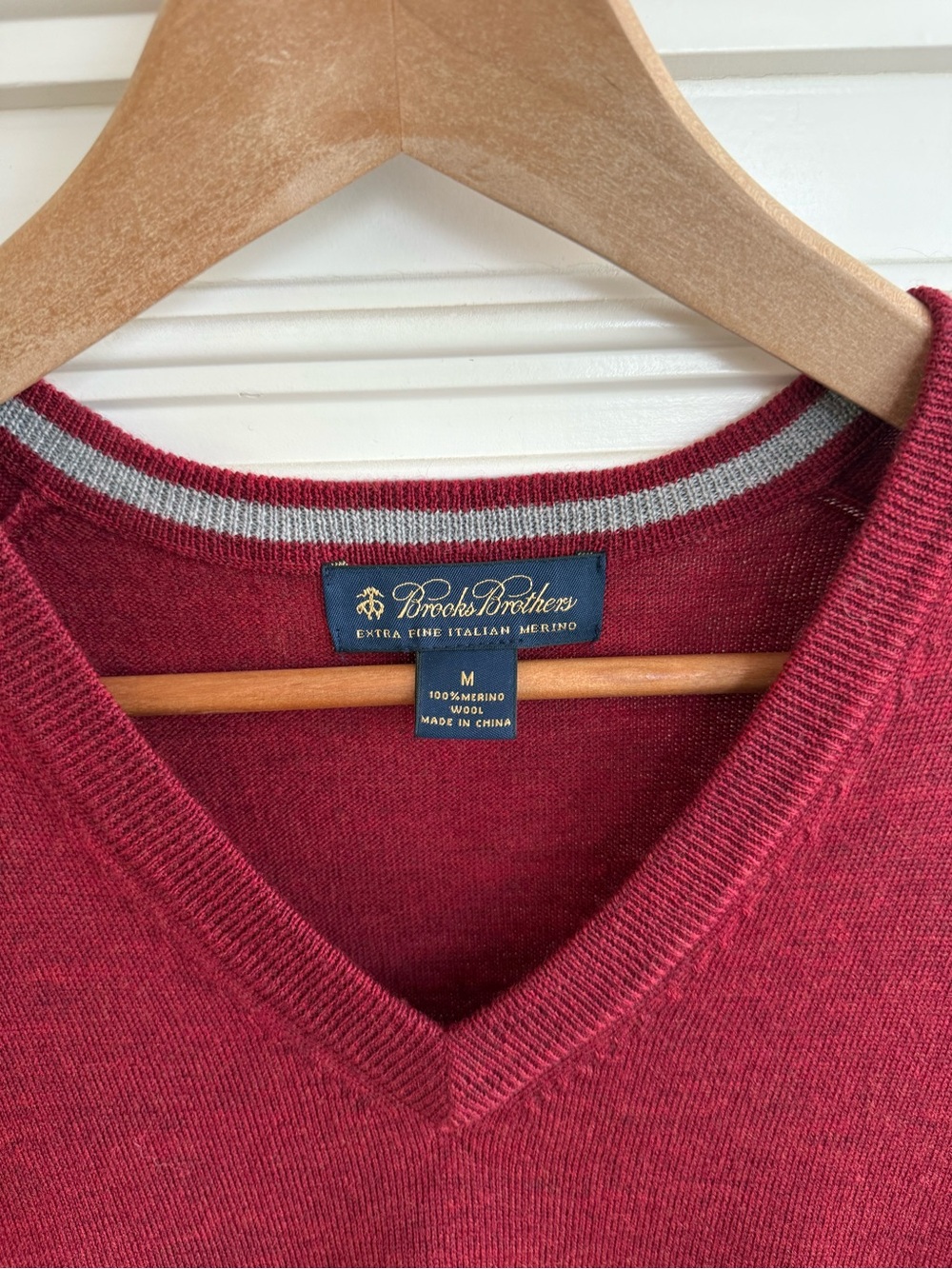 Brooks Brothers Men's V-Neck Merino Wool Vest
